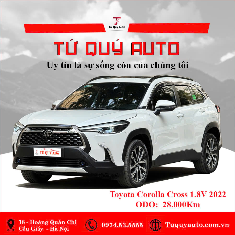Xe Toyota Corolla Cross 1.8V 2022 - Trắng