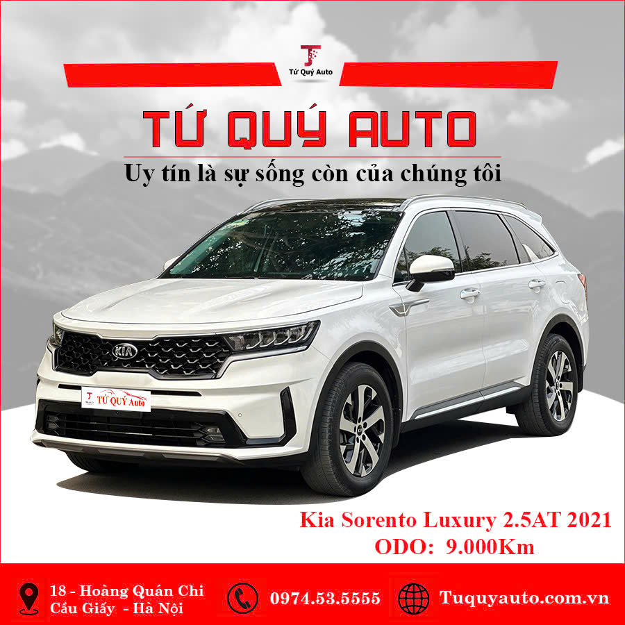 Xe Kia Sorento Luxury 2.5 AT 2021 - Trắng