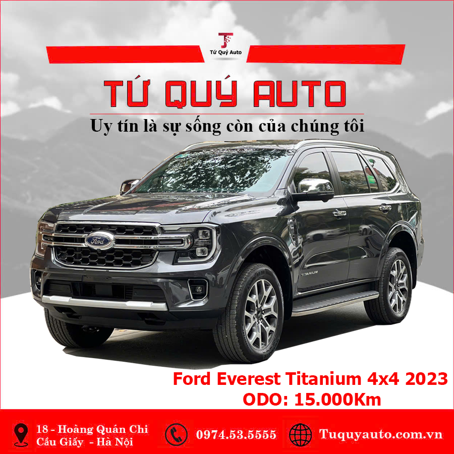 Xe Ford Everest Titanium Plus 2.0L 4x4 AT 2023 - Xám