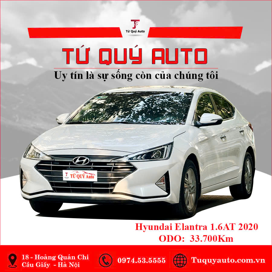 Xe Hyundai Elantra 1.6 AT 2020 - Trắng