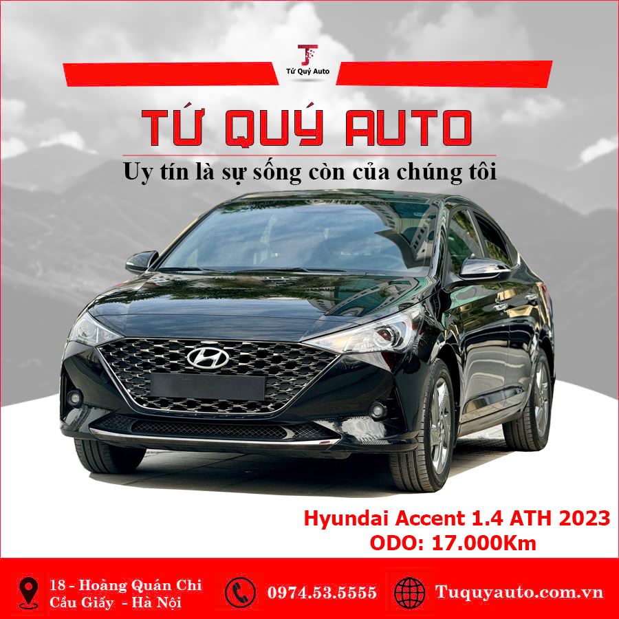 Xe Hyundai Accent 1.4 AT Đặc Biệt 2023 - Đen