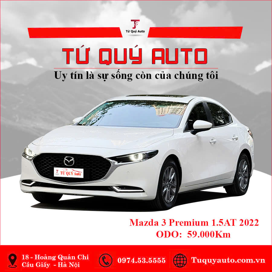 Xe Mazda 3 1.5L Premium 2022 - Trắng