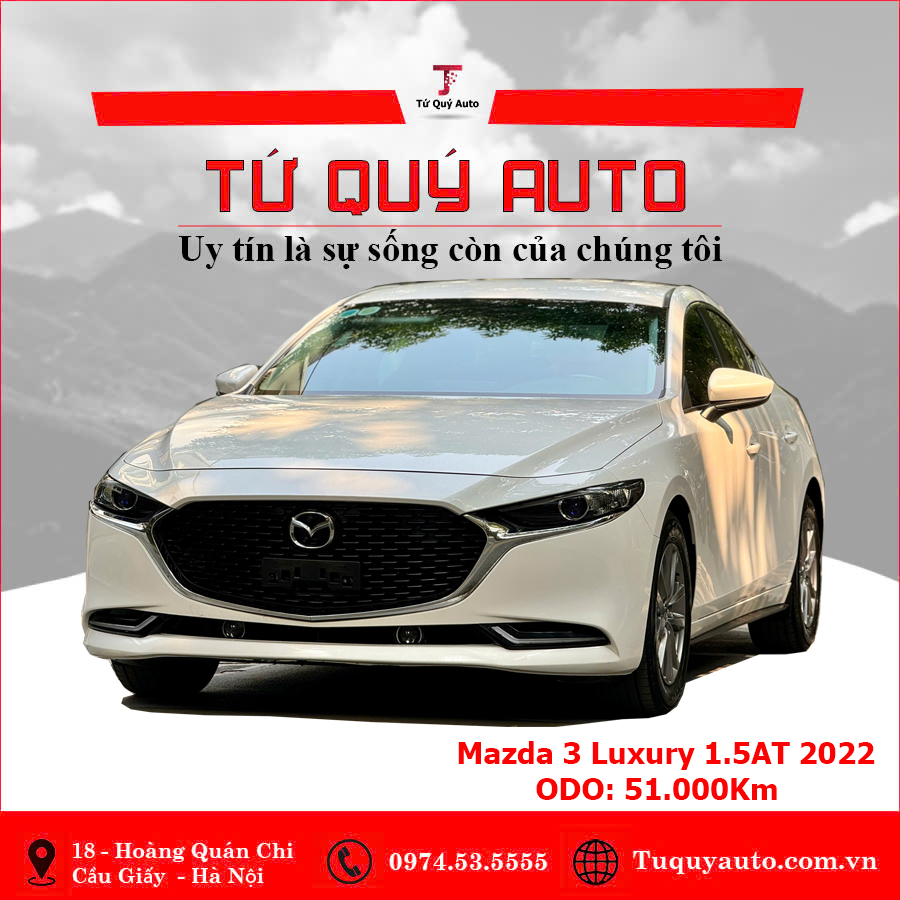 Xe Mazda 3 1.5L Luxury 2022 - Trắng