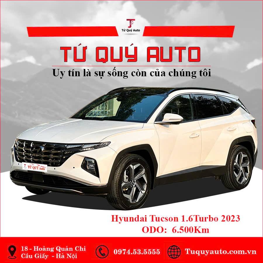 Xe Hyundai Tucson 1.6 AT Turbo HTRAC Đặc biệt 2023 - Trắng