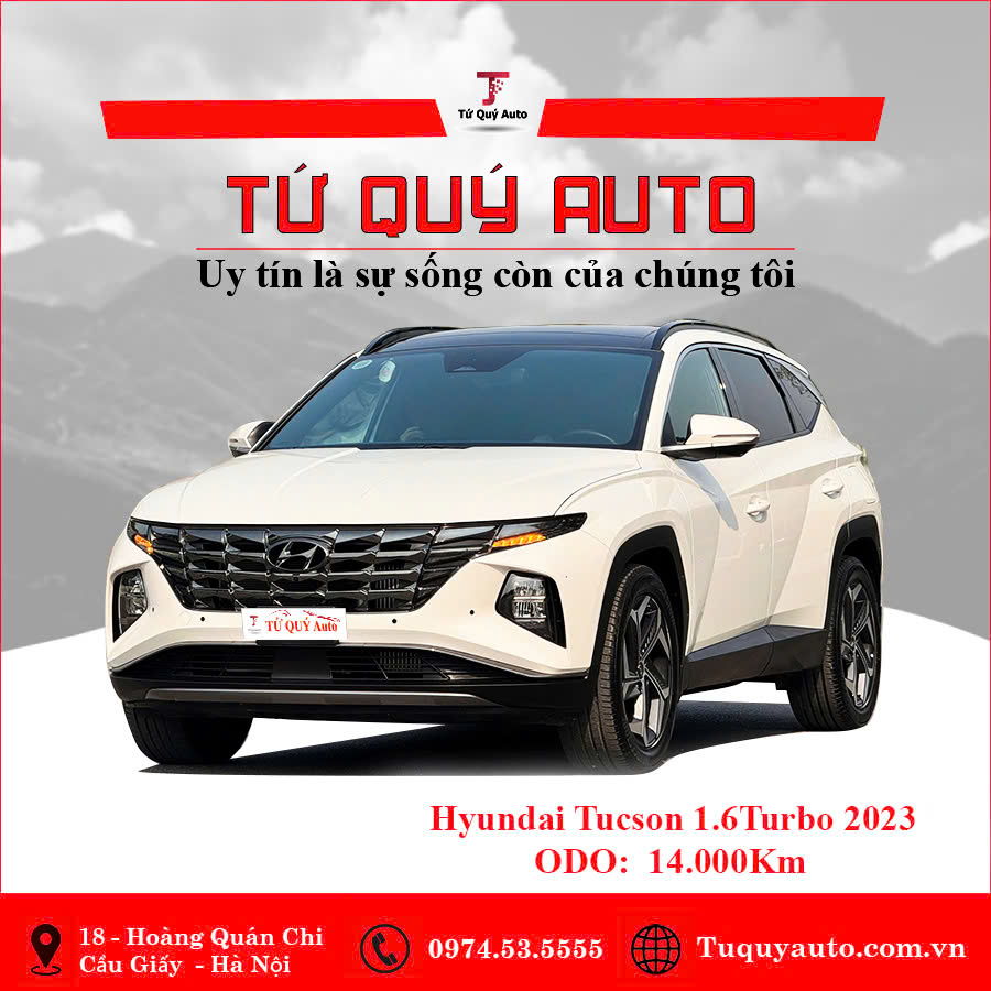 Xe Hyundai Tucson 1.6 AT Turbo HTRAC Đặc biệt 2023 - Trắng