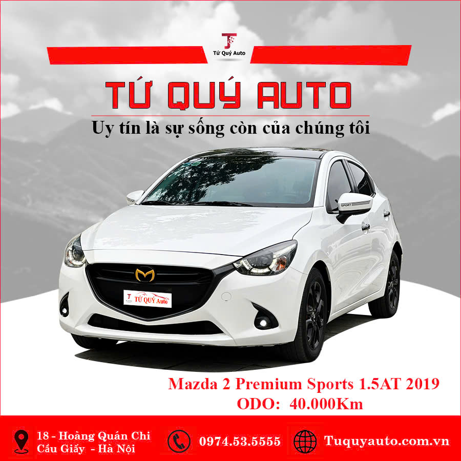 Xe Mazda 2 Sport Premium 1.5AT 2019 - Trắng