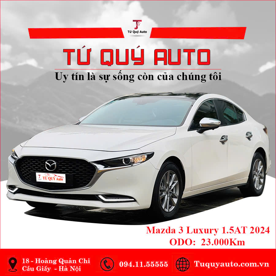 Xe Mazda 3 1.5L Luxury 2024 - Trắng