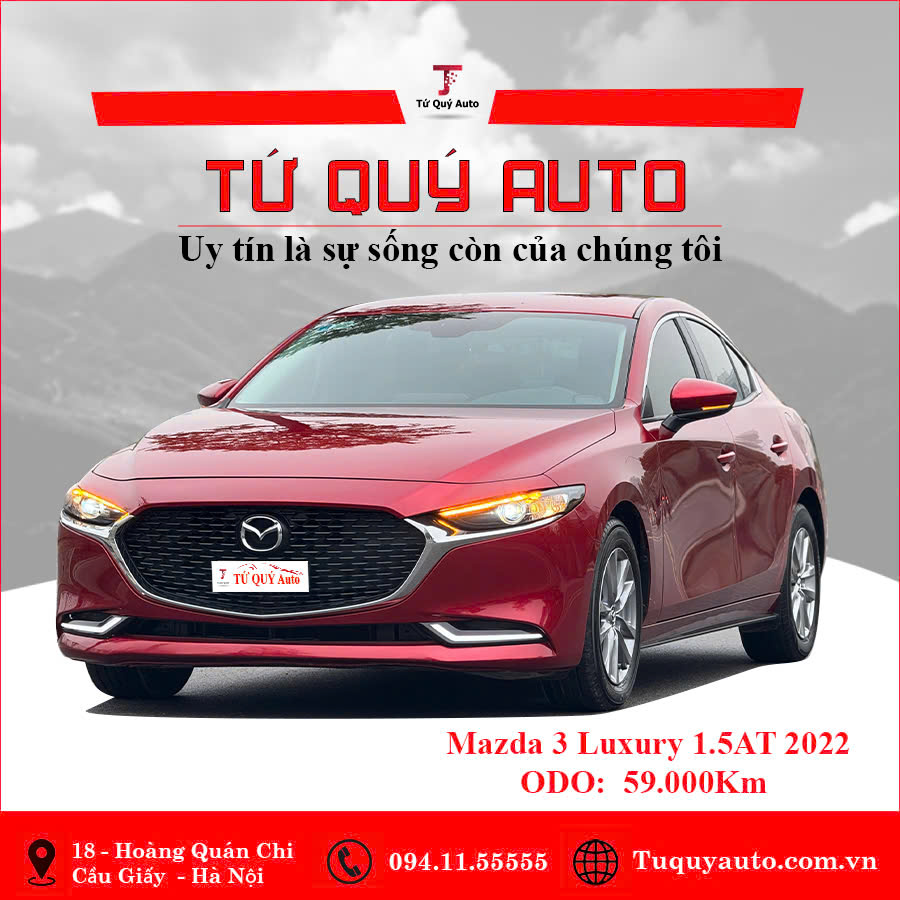 Xe Mazda 3 1.5L Luxury 2022 - Đỏ Pha Lê
