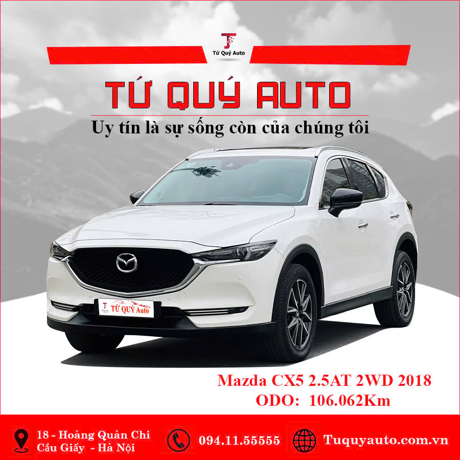 Xe Mazda CX5 2.5 AT 2WD 2018 - Trắng