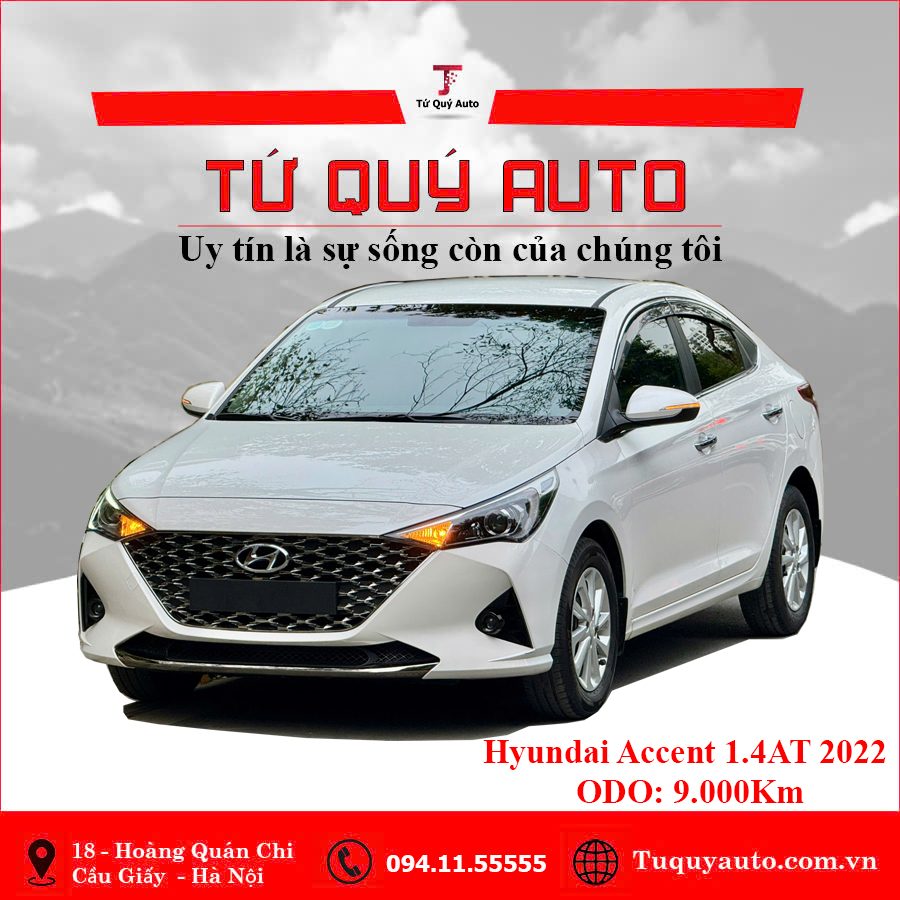 Xe Hyundai Accent 1.4 AT 2022 - Trắng