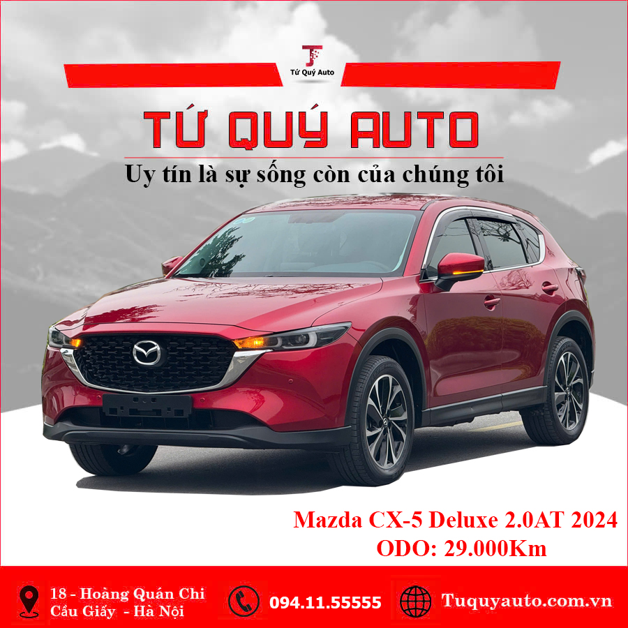 Xe Mazda CX5 Deluxe 2.0 AT 2024 - Đỏ Pha Lê