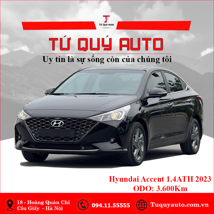 Xe Hyundai Accent 1.4 AT Đặc Biệt 2023 - Đen