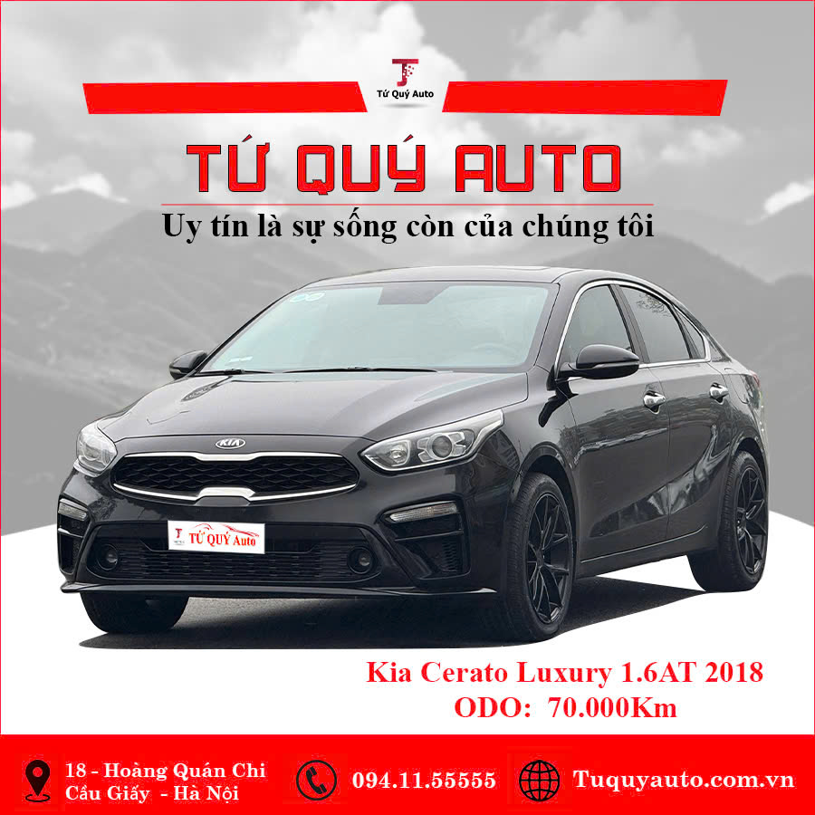 Xe Kia Cerato 1.6 AT Luxury 2018 - Đen
