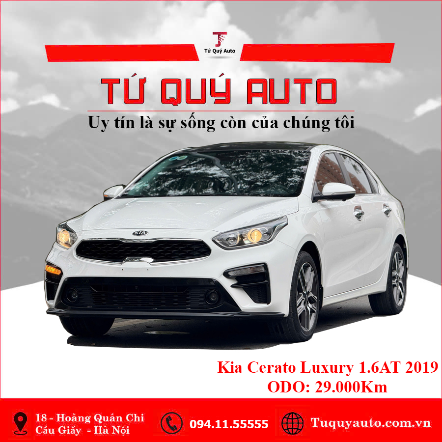 Xe Kia Cerato 1.6 AT Luxury 2019 - Trắng