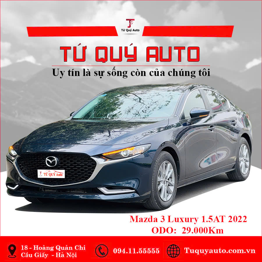 Xe Mazda 3 1.5L Luxury 2022 - Xanh Đen