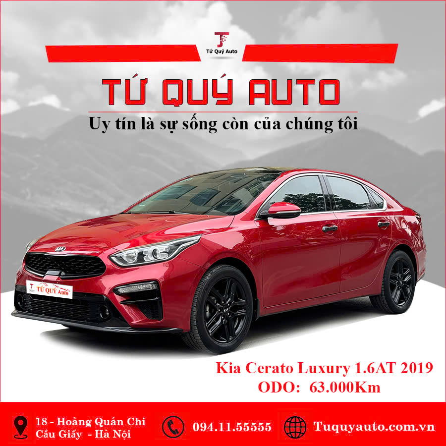 Xe Kia Cerato 1.6 AT Luxury 2019 - Đỏ