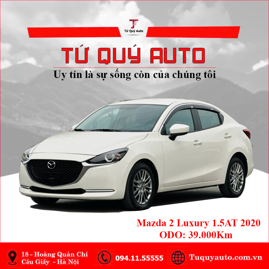 Xe Mazda 2 Luxury 1.5AT 2020 - Trắng