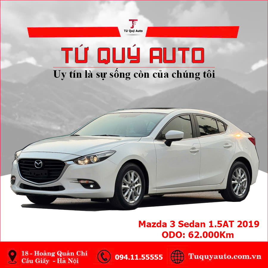 Xe Mazda 3 1.5L Luxury 2019 - Trắng