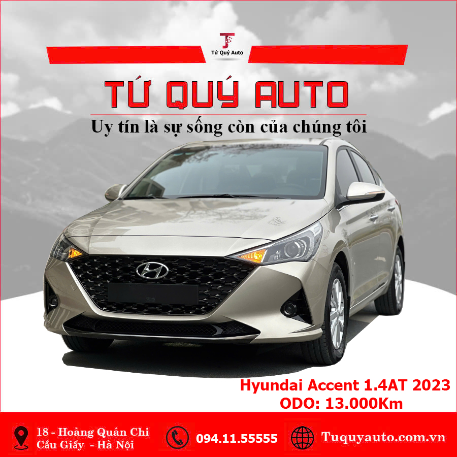 Xe Hyundai Accent 1.4 AT 2023 - Vàng Cát
