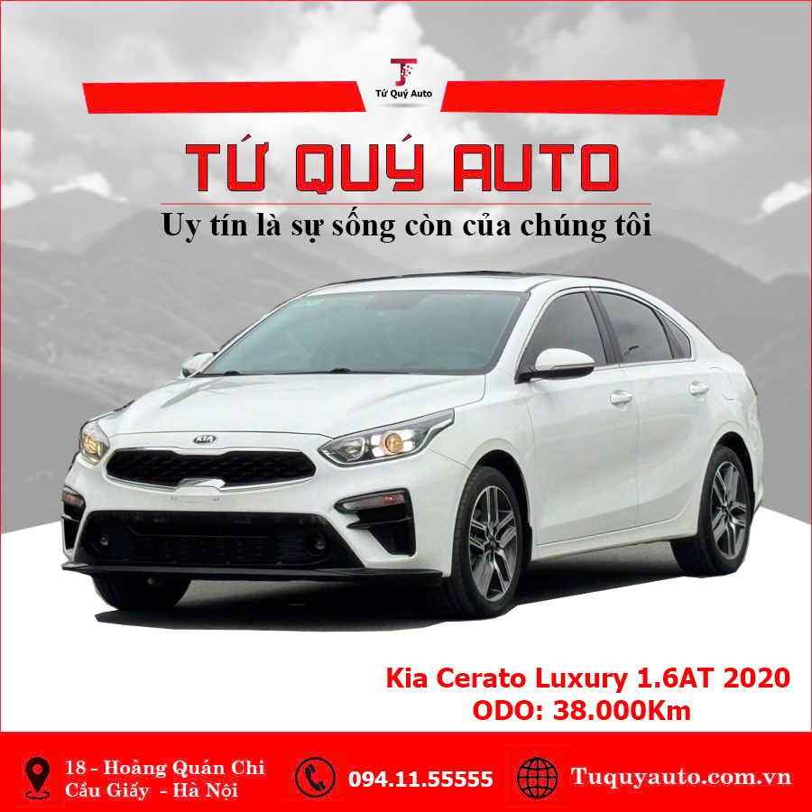 Xe Kia Cerato 1.6 AT Luxury 2020 - Trắng