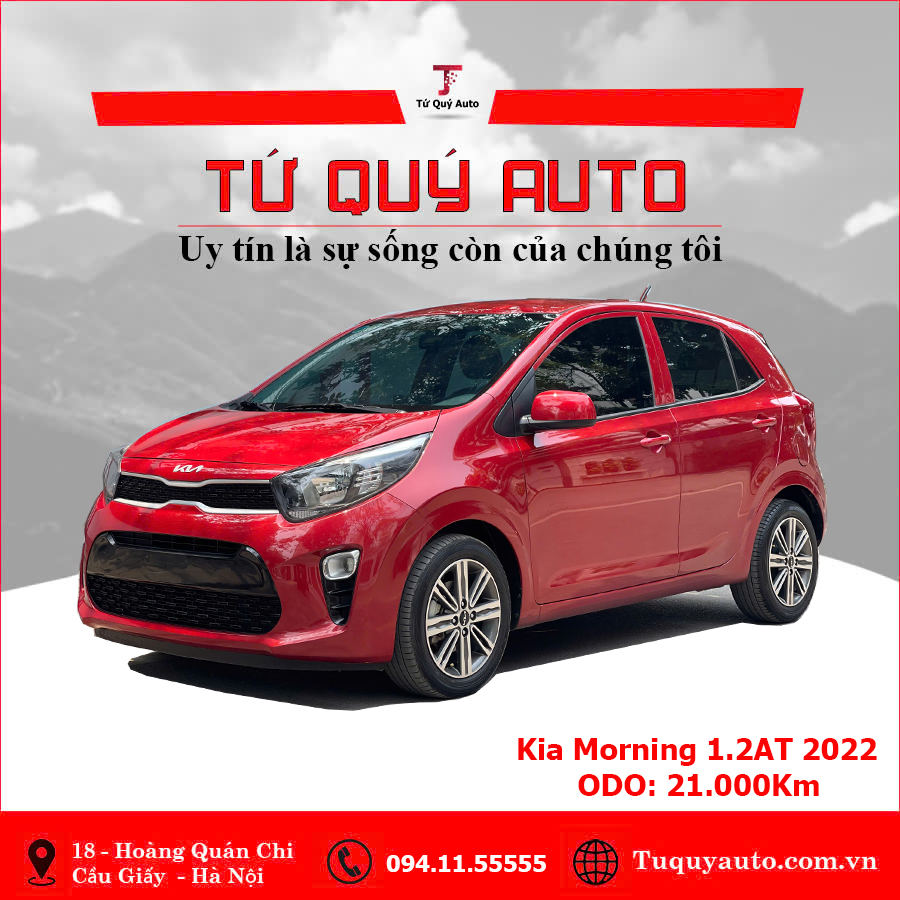 Xe Kia Morning 1.25AT 2022 - Đỏ