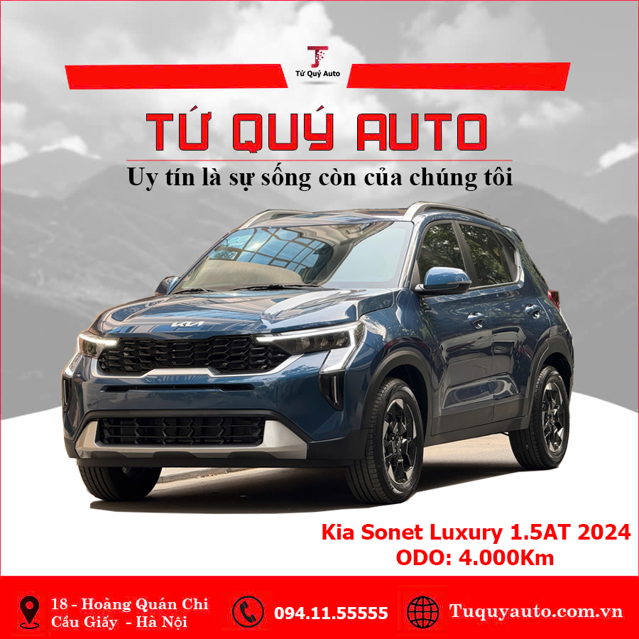 Xe Kia Sonet Luxury 1.5 AT 2024 - Xanh