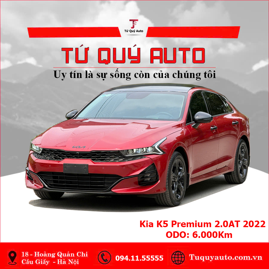 Xe Kia K5 Premium 2.0 AT 2022 - Đỏ