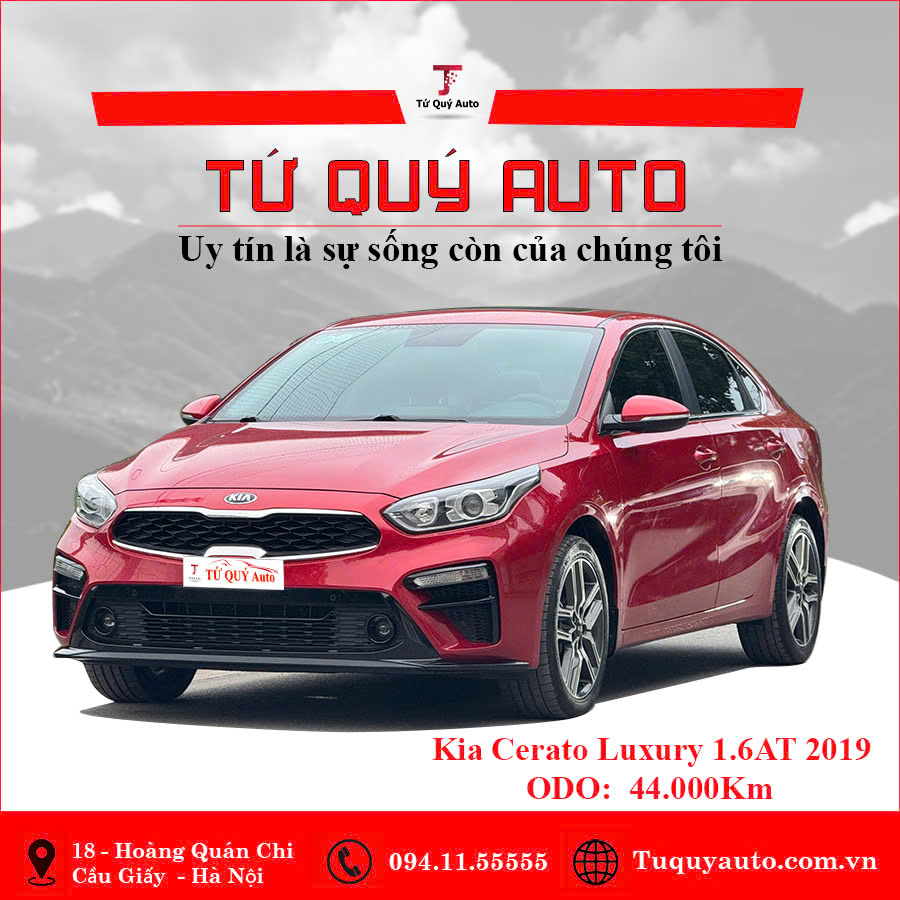 Xe Kia Cerato 1.6 AT Luxury 2019 - Đỏ