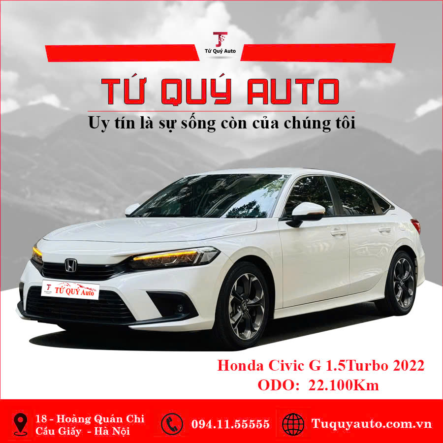 Xe Honda Civic G 1.5 AT 2022 - Trắng