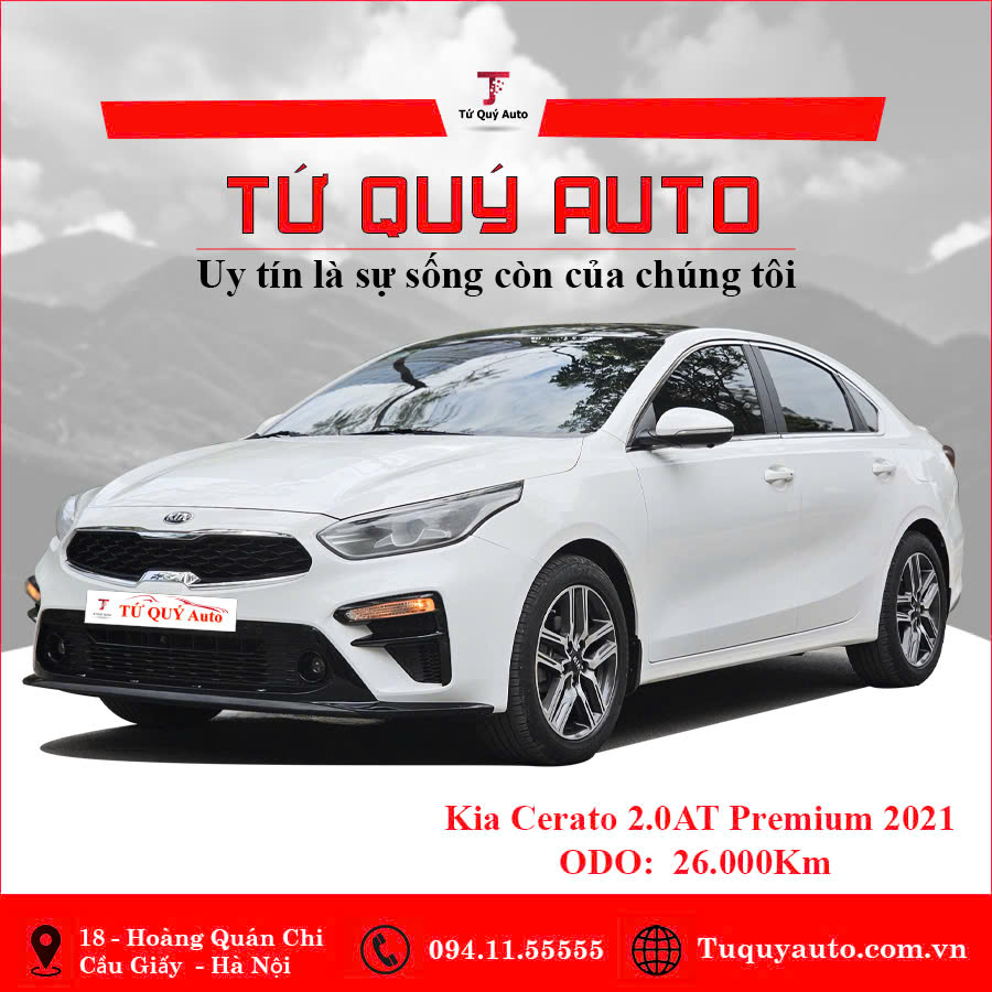 Xe Kia Cerato 2.0 AT Premium 2021 - Trắng