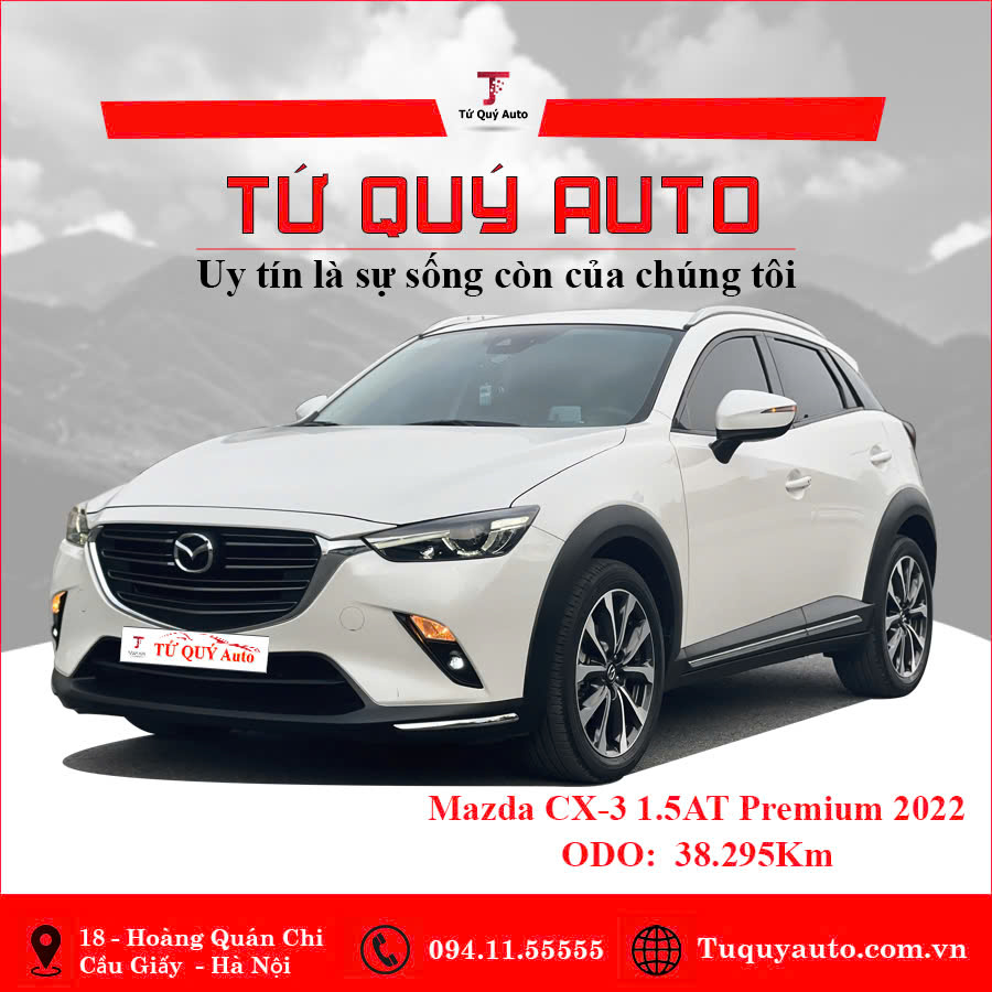Xe Mazda CX3 Premium 1.5 AT 2022 - Trắng