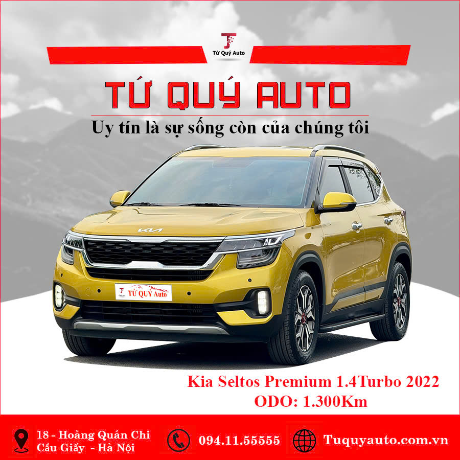 Xe Kia Seltos Premium 1.4 AT 2022 - Vàng Chanh