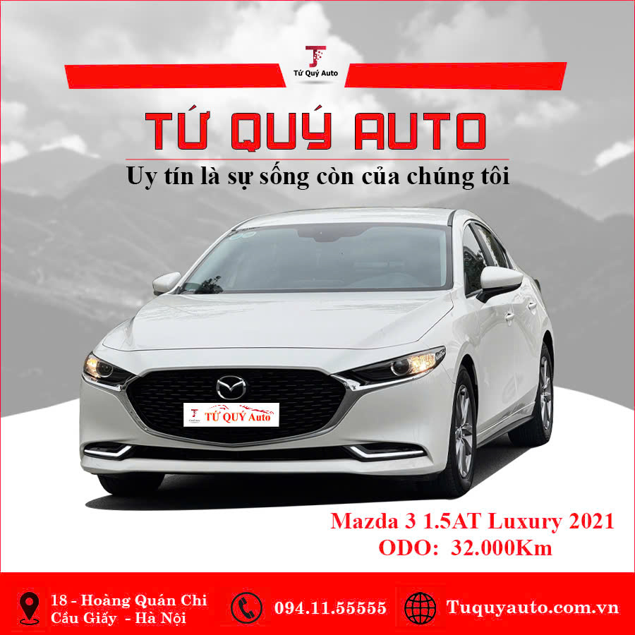 Xe Mazda 3 1.5L Luxury 2021 - Trắng