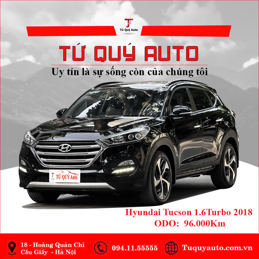 Xe Hyundai Tucson 1.6 AT Turbo 2018 - Đen