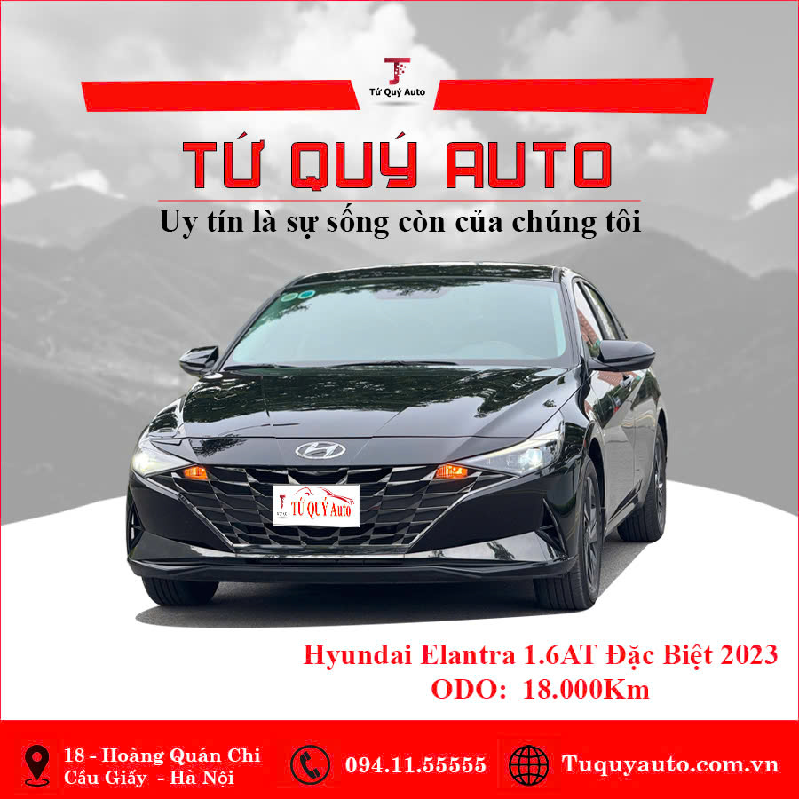 Xe Hyundai Elantra 1.6 AT Đặc biệt 2023 - Đen