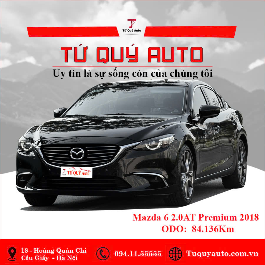 Xe Mazda 6 2.0L Premium 2018 - Đen