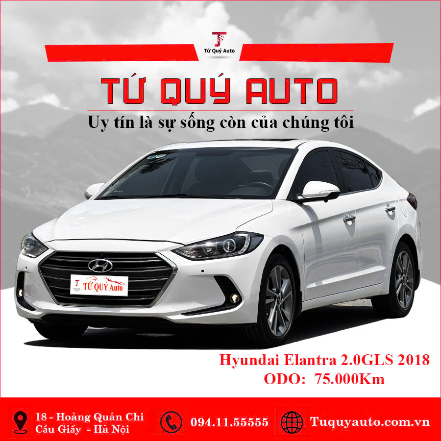 Xe Hyundai Elantra 2.0 AT 2018 - Trắng