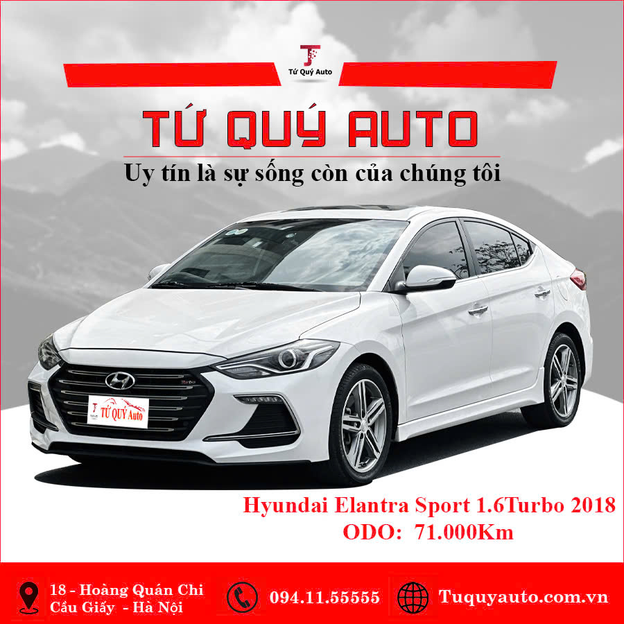 Xe Hyundai Elantra Sport 1.6 AT 2018 - Trắng