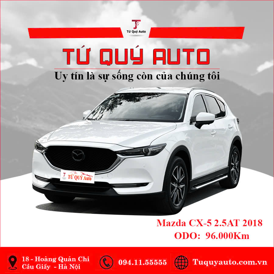 Xe Mazda CX5 2.5 AT 2WD 2018 - Trắng
