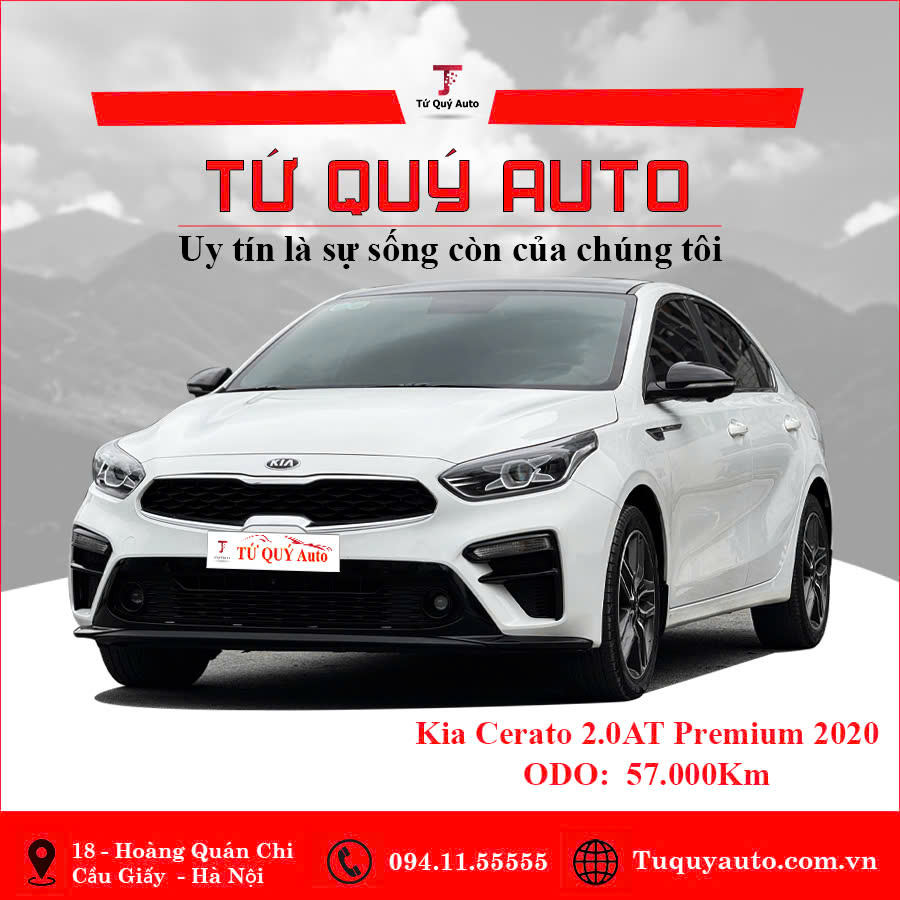 Xe Kia Cerato 2.0 AT Premium 2020 - Trắng