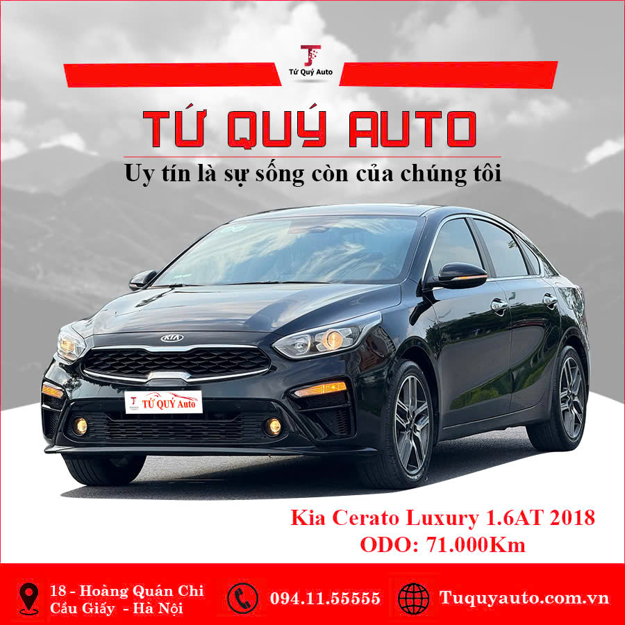 Xe Kia Cerato 1.6 AT Luxury 2018 - Đen