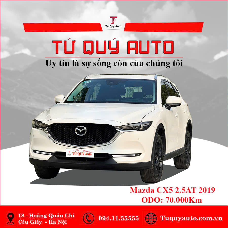 Xe Mazda CX5 2.5 AT 2WD 2019 - Trắng