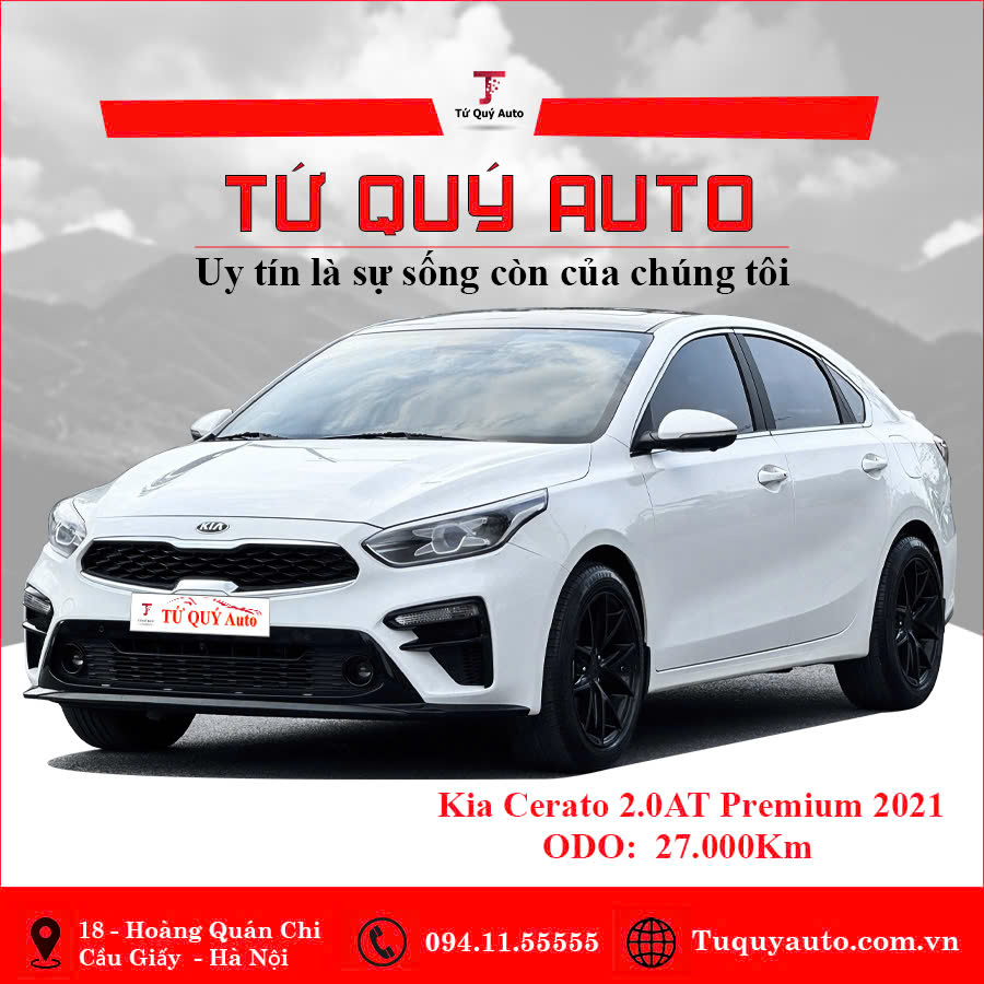 Xe Kia Cerato 2.0 AT Premium 2021 - Trắng