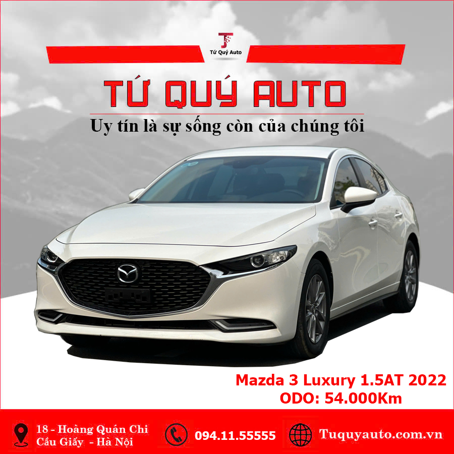 Xe Mazda 3 1.5L Luxury 2022 - Trắng
