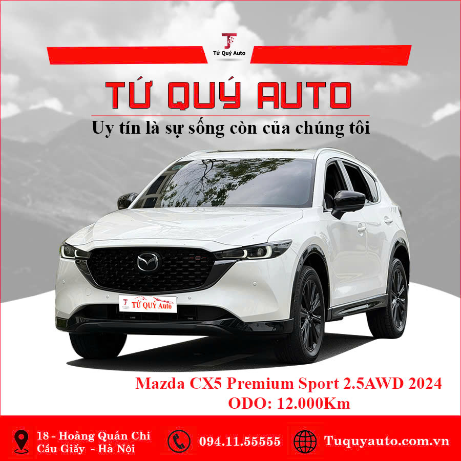 Xe Mazda CX5 Signature Sport 2.5 AT AWD 2024 - Trắng