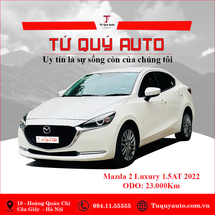Xe Mazda 2 Luxury 2022 - Trắng