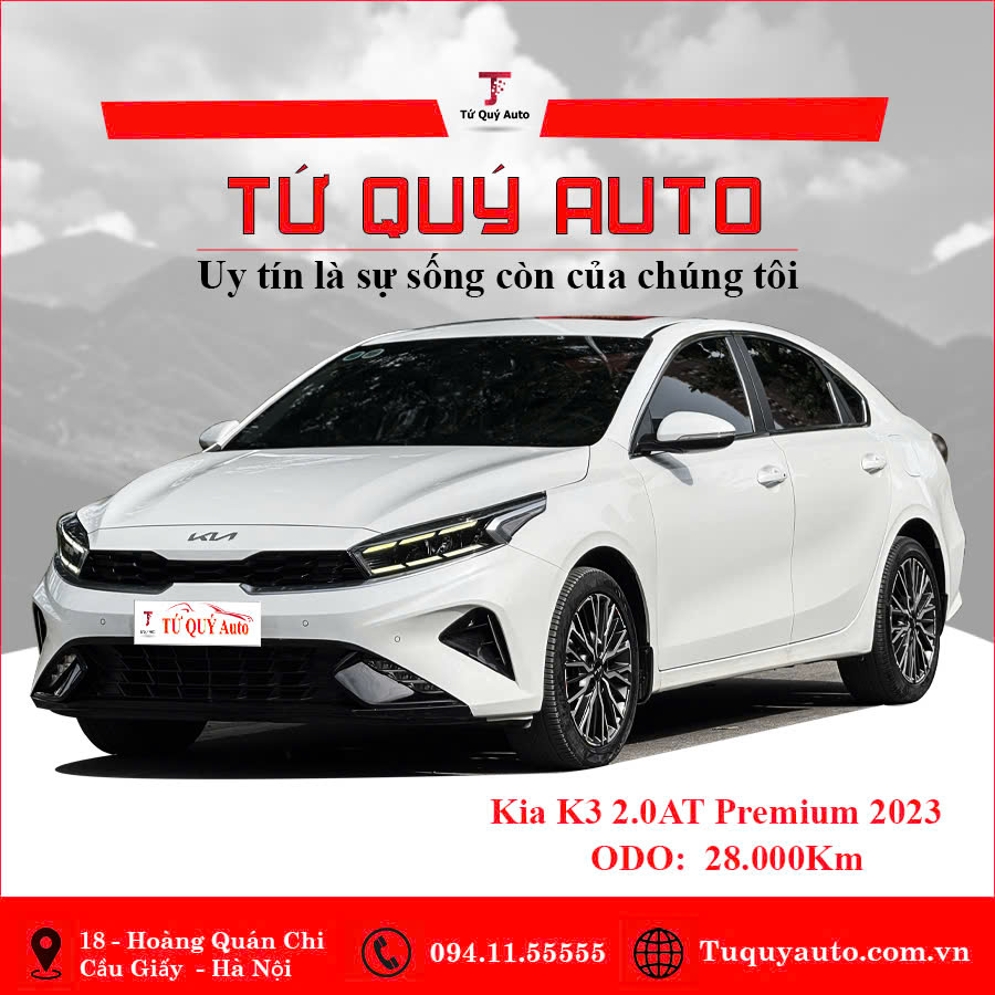 Xe Kia K3 Premium 2.0 AT 2023 - Trắng