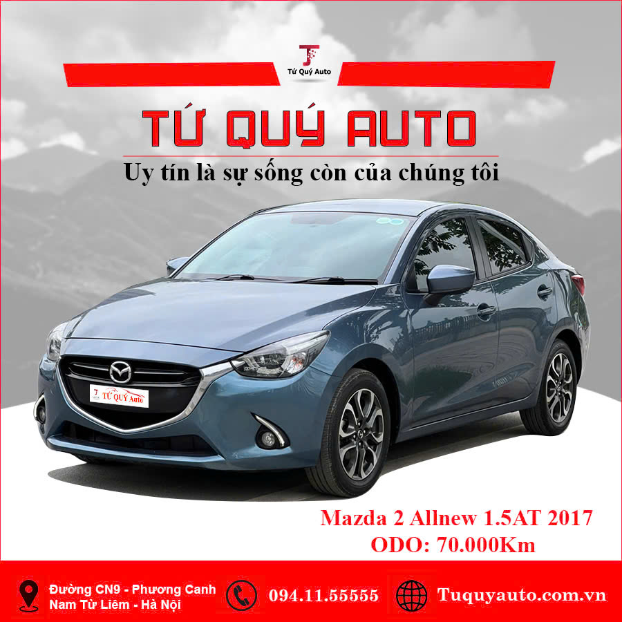 Xe Mazda 2 Sedan 1.5 AT 2017 - Xanh