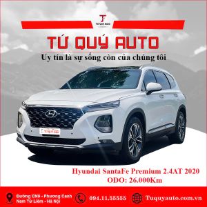 Xe Hyundai SantaFe Premium 2.4L HTRAC 2020 - Trắng