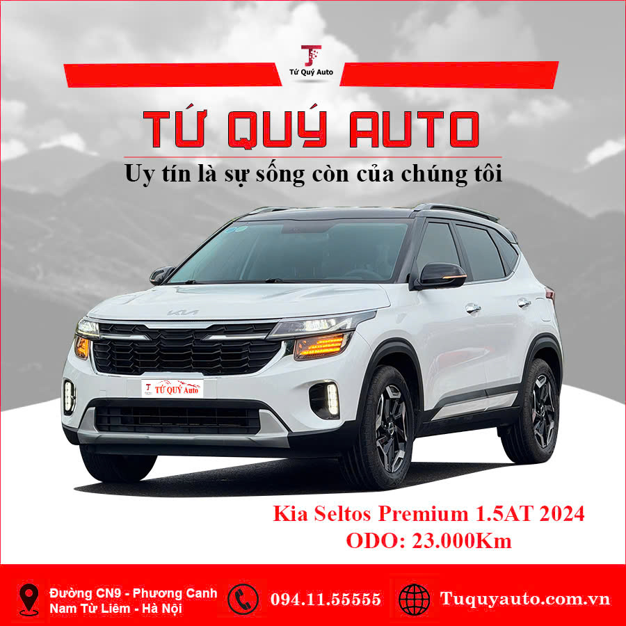 Xe Kia Seltos Premium 1.5 AT 2024 - Trắng